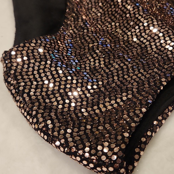 NWT ANNE KLEIN size 4 gold sequin dress - Picture 6 of 13